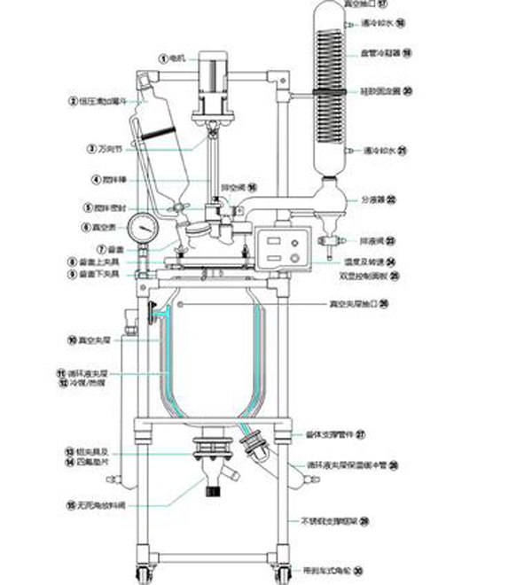双层玻璃黄色一级电91香蕉视频的配件构造示意图